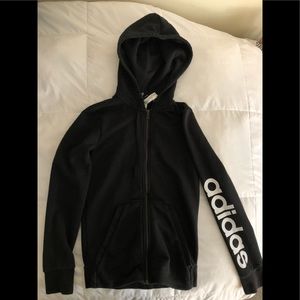 Black adidas zip up